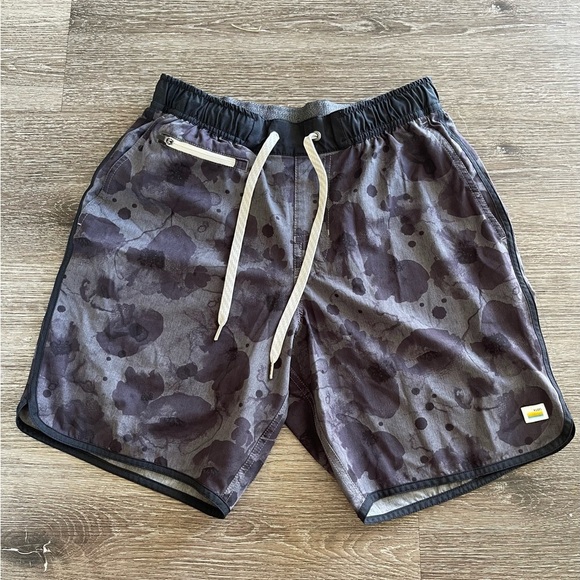 Vuori Gray and Black Patterned Shorts - Picture 1 of 7